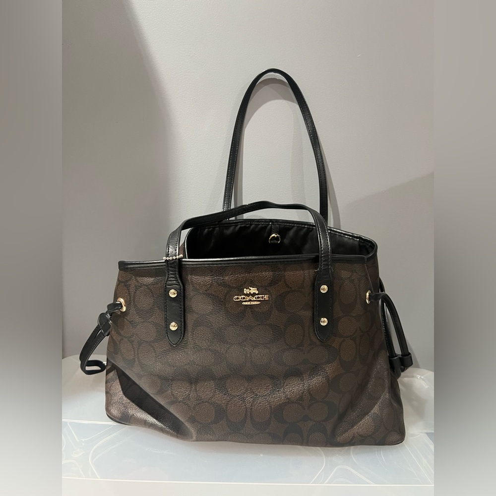 Coach Brown and Black Tote Bag